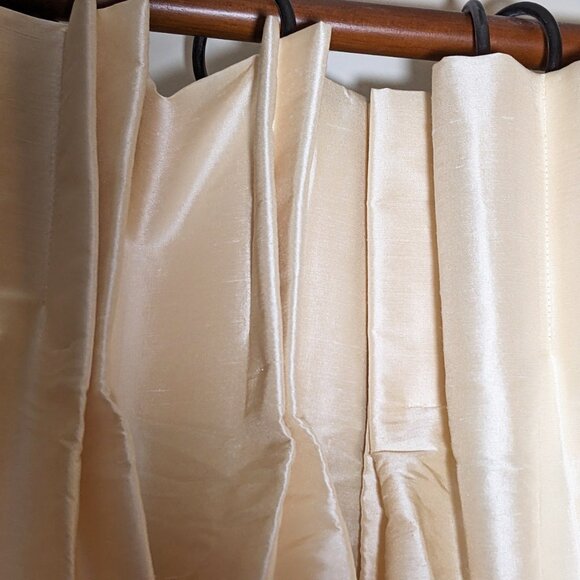 RESTORATION HARDWARE Double Pinch Pleat Thai Silk Curtain - Picture 7 of 9